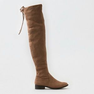 SM NEW YORK Tan Suede thigh high boots